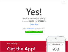 Tablet Screenshot of ispizzahalfprice.com